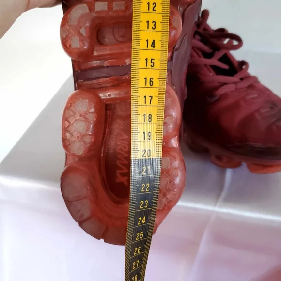 Nike Air Vapormax Plus Women's Triple Red (Burgundy) Running Sneakers - Picture 10 of 11